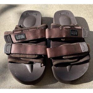 SUICOKE Moto-Cab Sandals Men’s Sz 8 Brown OG-056VS Slides Comfort